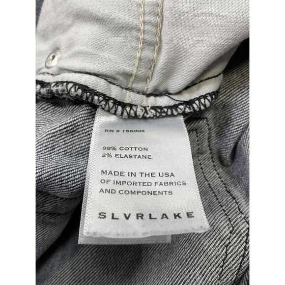 Slvrlake 'Beatnik' Black Cotton High Rise Slim Jean Size 26 - Picture 5 of 5